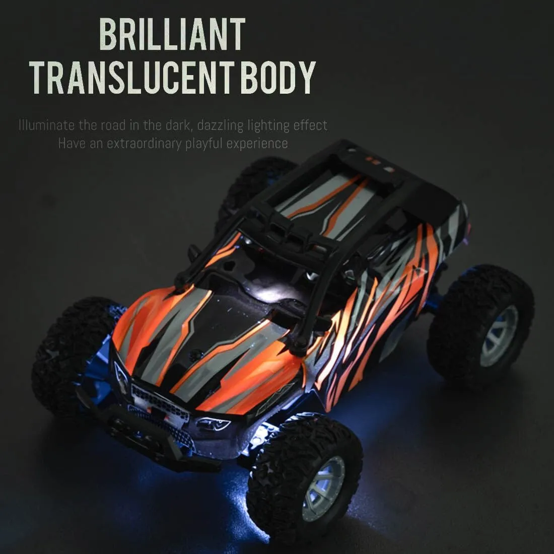 4WD Off-Road Drift Car for Adults, 1/32 Scale 2.4G Proportional Control RC Car with Light Kit, Ideal Off-Road Toy for Hobbyist - RTR