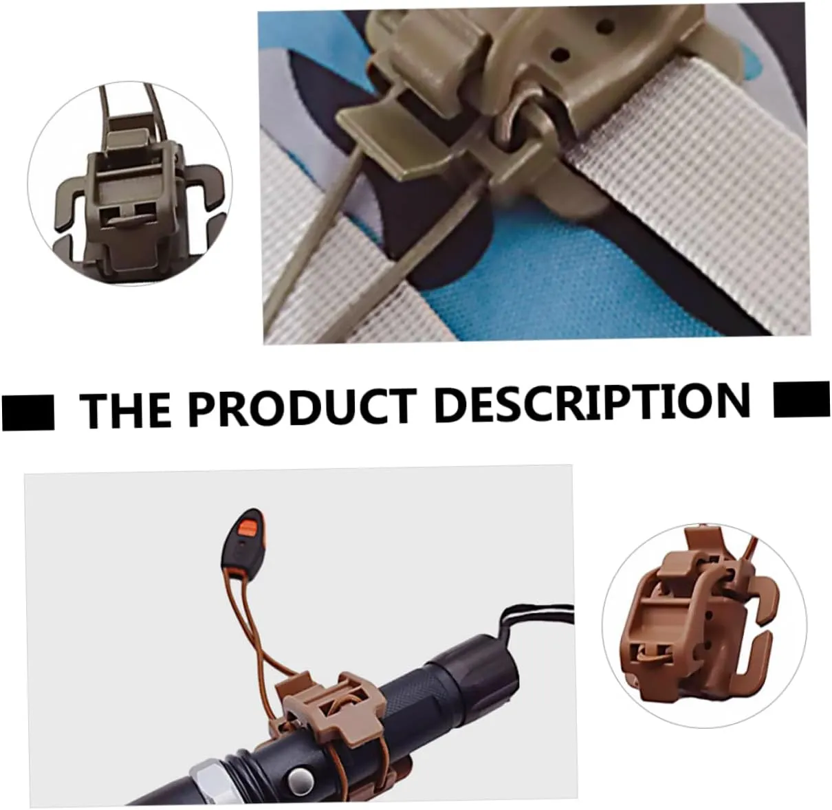 6 Pcs Backpack Hanger Watch Band Tool Accessories Flashlight Buckle Clip Bag Clip Strap Backpack