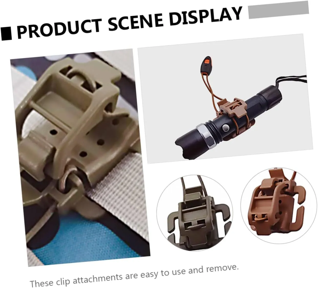 6 Pcs Backpack Hanger Watch Band Tool Accessories Flashlight Buckle Clip Bag Clip Strap Backpack