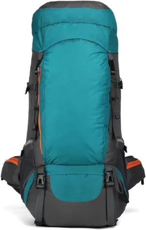 65L Water-resistant Hiking Backpack with Rain Cover Outdoor Sport Travel Daypack For Camping Touring Climbing