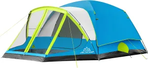 6/8 Person Large Waterproof Family Tents for Camping, Screened Camping Tent with Screen Porch, Bug-Free Relaxation & Easy Setup, Includes Rainfly & Carry Bag