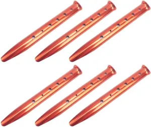 6PCS Snow Sand Tent Stakes Pegs, Aluminum Alloy U-Shaped Sand Tent Pegs Heavy Duty Ground Nails For Sand Snow Soft Soil Grass(orange)