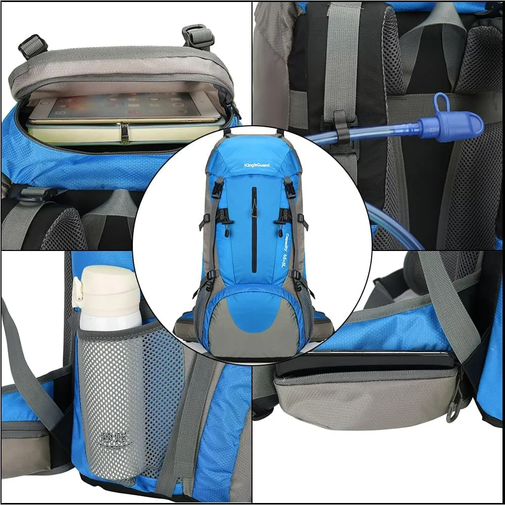 70L Hiking Backpack with Rain Cover Lightweight Travel Backpack Waterproof Camping Backpack