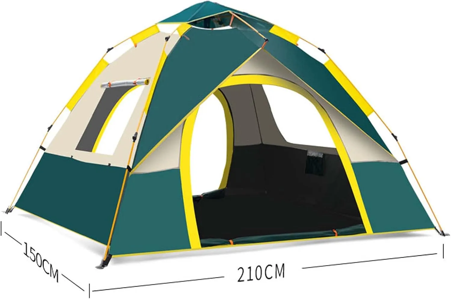 83x59x55 inch Pop Up Tents for Camping, 2-3 Person Portable Camp Tents, Waterproof & Windproof Family Tent with Top Rainfly, Instant Blackout Camping Tent, Lightweight Outdoor Tents