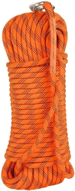 8mm Escape Rope Outdoor Static Rescue Rope, Escape Rope, Ice Climbing Equipment, Fire Safety Rescue Rope 10~200M (Color : Orange, Size : 8mm x 15m)