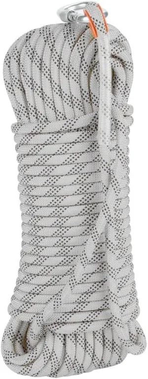 8mm Static Rope Heavy Duty Rescue Rope Rope Certified Escape Utility Cord for Rappelling,Mountaineering, Caving, Indoor Outdoor Camping in 10~200M (Color : White, Size : 8mm x 20m)