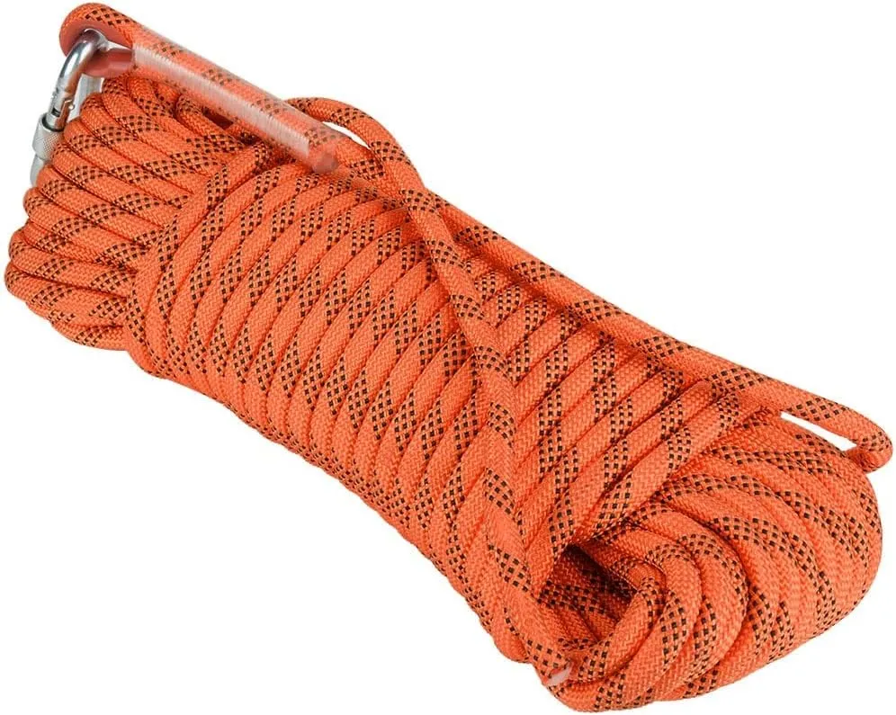 8mm Static Rope Paracord Heavy Duty Rope for Swing80~200m Durable Quality Rope for Fishing Magnet, Camping, Boating, Outdoor & Indoor Use(Orange,80m*8mm)