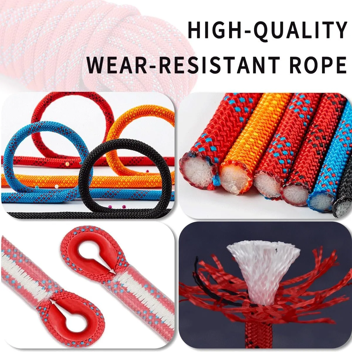 8mm Static Rope Paracord Heavy Duty Rope for Swing80~200m Durable Quality Rope for Fishing Magnet, Camping, Boating, Outdoor & Indoor Use(Orange,80m*8mm)
