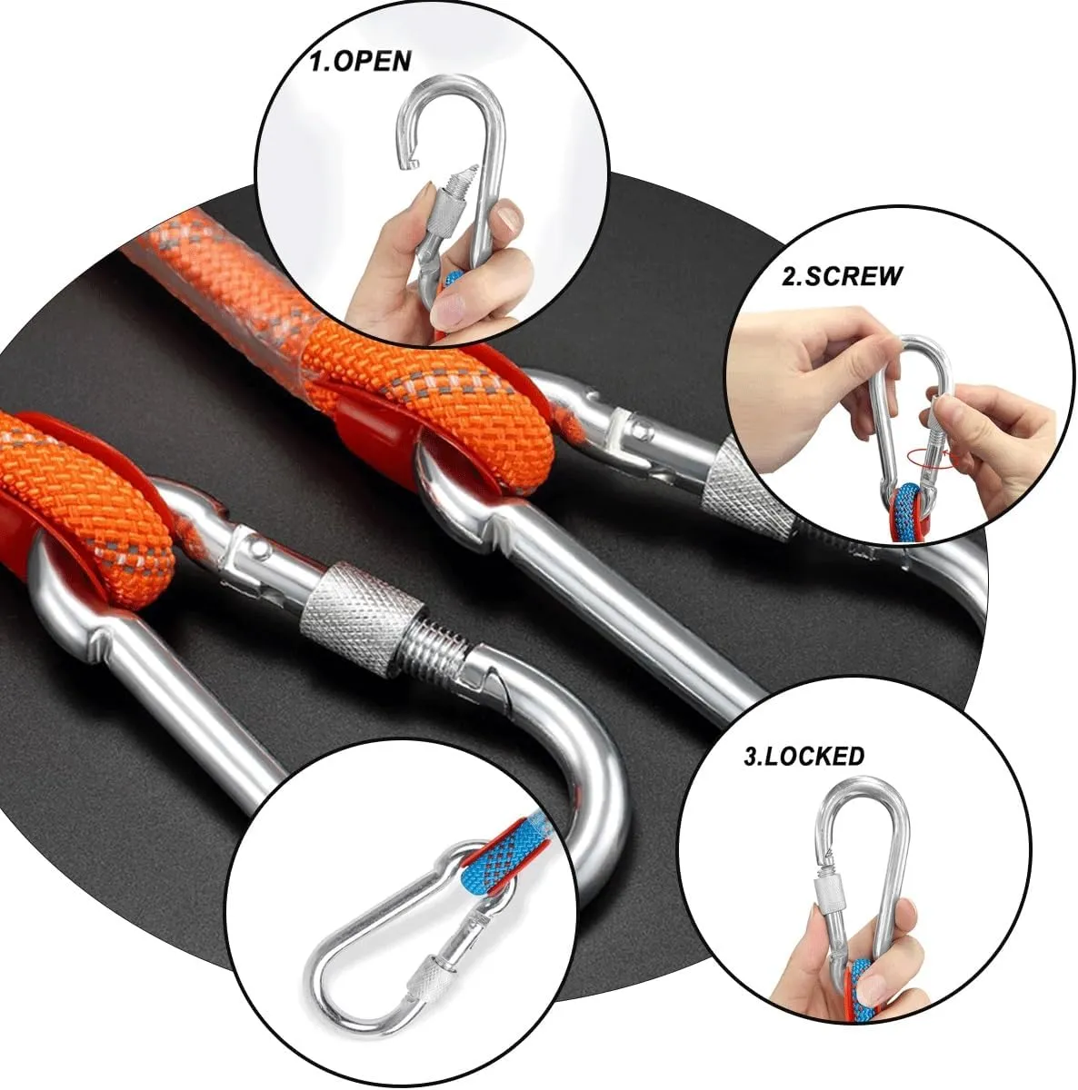 8mm Static Rope Paracord Heavy Duty Rope for Swing80~200m Durable Quality Rope for Fishing Magnet, Camping, Boating, Outdoor & Indoor Use(Orange,80m*8mm)