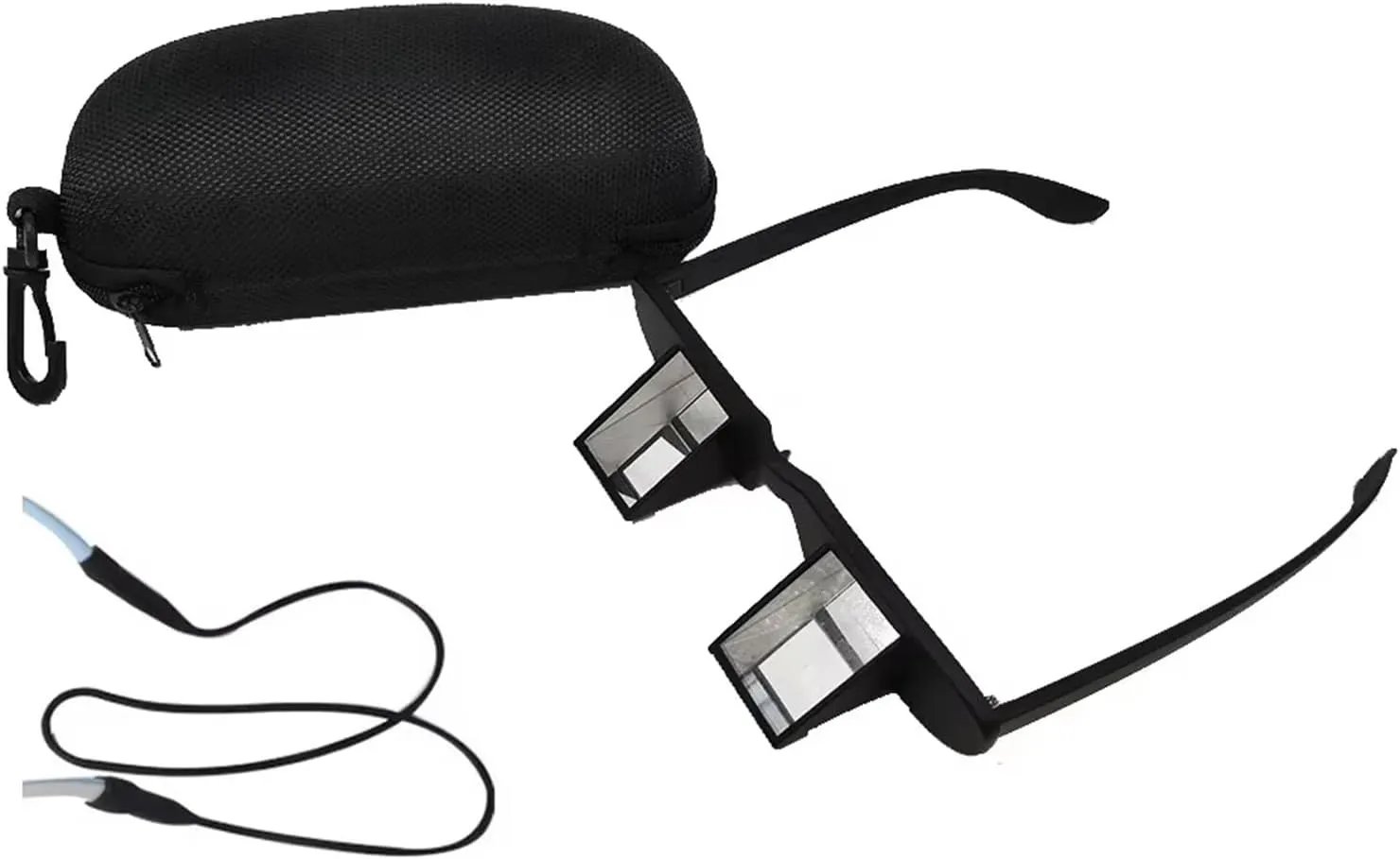 90° Prism Belay Glasses for Rock Climbing, Outdoor Sports – Lightweight Neck-Saving Glasses with Anti-Fog Lenses & Adjustable Cord