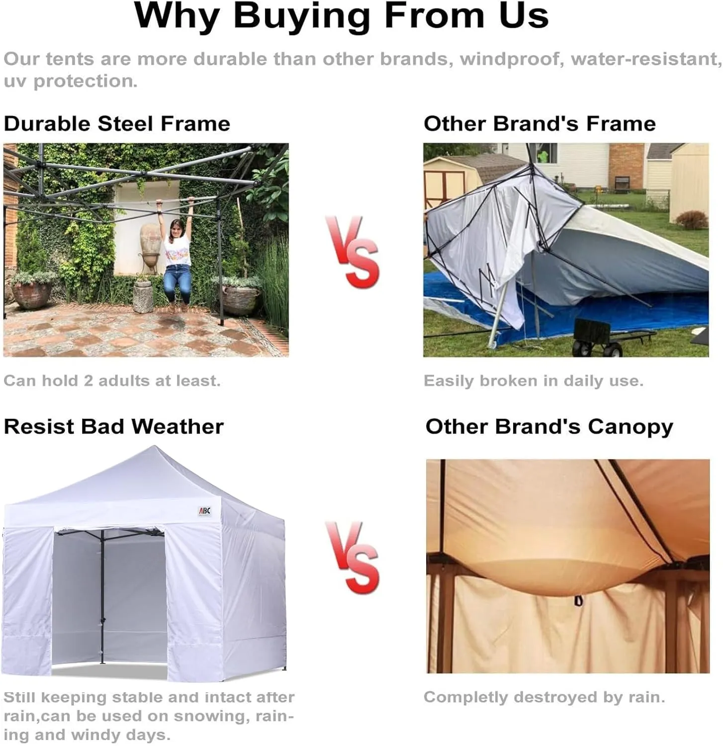 ABCCANOPY Heavy Duty Easy Pop up Canopy Tent with Sidewalls 10x10, Forest Green