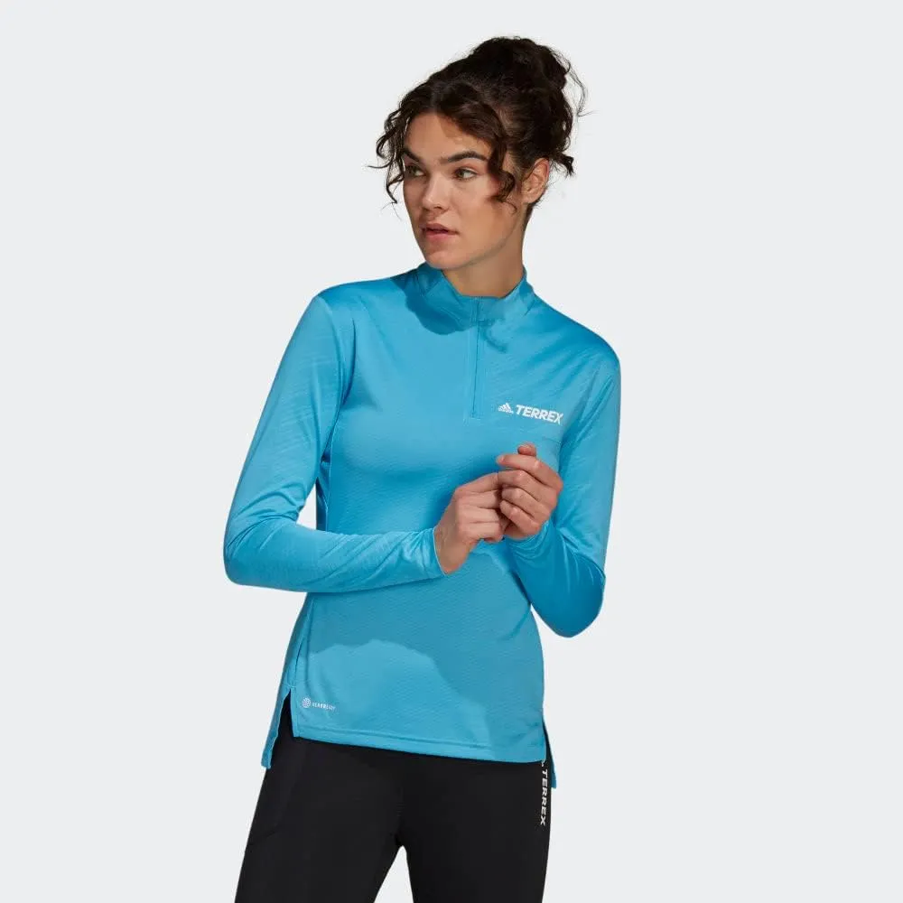 adidas Women's Terrex Multi Half-zip Long Sleeve T-shirt
