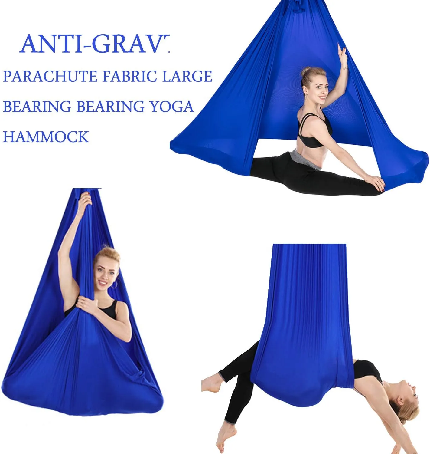 Aerial Yoga Hammock - Premium Aerial Silk Yoga Swing for Antigravity Aerial Fitness, Inversion Exercises, Improved Flexibility & Core Strength