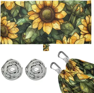Aesthetic Sunflower Wasteland Outdoor Hammocks Backyard Hammock for Patio Backyard Lounge Base