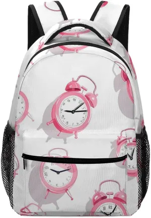 Alarm Cocks Classical Basic Travel Backpack Casual Shoulder Bag for Work Book Shopping University