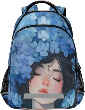 ALAZA Blue Clover Leaves Girl School Backpack for Boys Girls,Preschool Elementary Kindergarten School Bag Kids Backpack Bookbag Travel Laptop Bag Casual Daypack