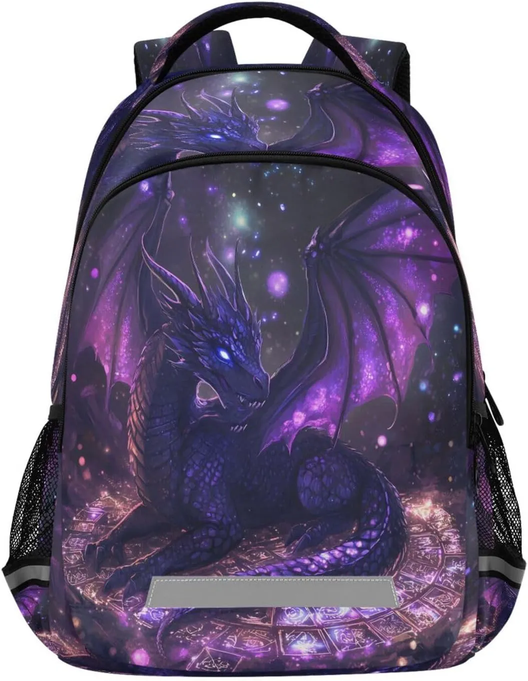 ALAZA Purple Monster Dragon School Backpack for Boys Girls,Preschool Elementary Kindergarten School Bag Kids Backpack Bookbag Travel Laptop Bag Casual Daypack