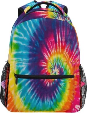 ALAZA Swirl Tie Dye Backpack Daypack School Bag Travel Shoulder Bag for Students Boys Girls
