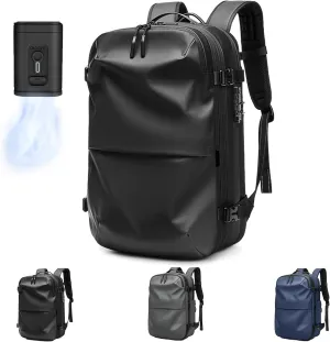 Alepeak Vacuum Backpack,Vacpack Backpack 2.0,60l Expandable Backpack with Vacuum Seal (BlackA   Electric Vacuum)