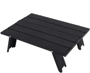Aluminum Alloy Folding Table, Lightweight Foldable Fold Up Camping Fishing Table Holder, Ultralight Compact Mini Folding Table for Camping, Picnic, Outdoor, Travel, Beach
