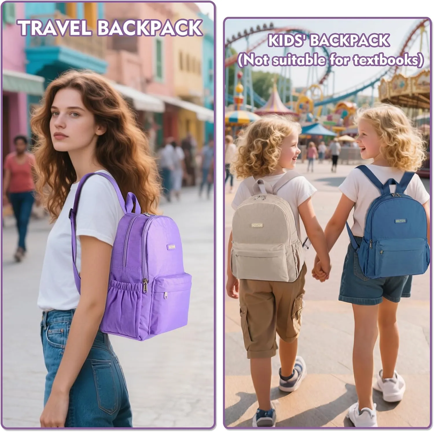AOTIAN Lightweight Small Hiking Backpack for Women - Durable Water-Resistant Daypack for Travel, Camping & Outdoor Adventures