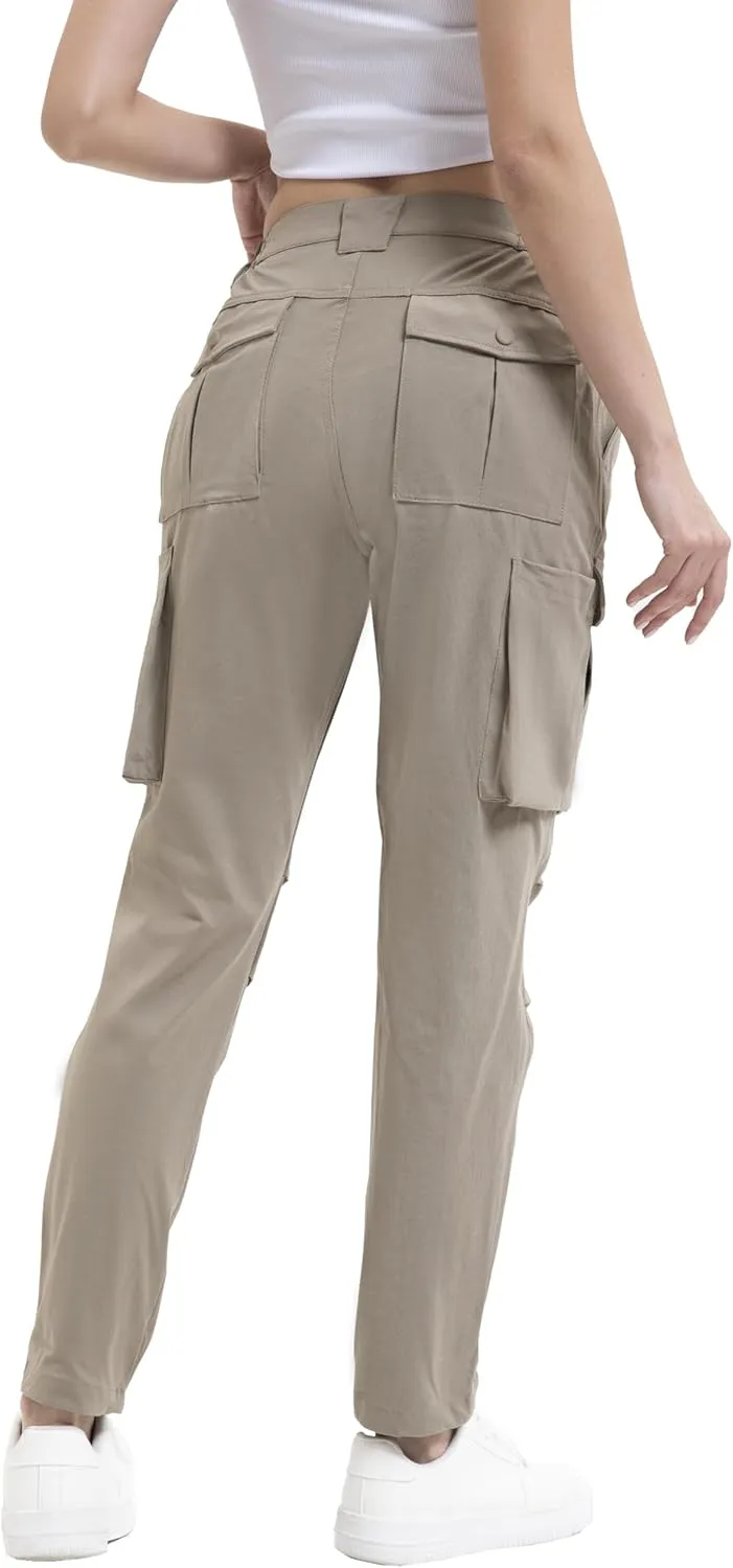 Arunlluta Women's Hiking Pants Stretch Cargo Tactical Pants Women Quick Dry Lightweight Casual Work Pants with 9 Pockets