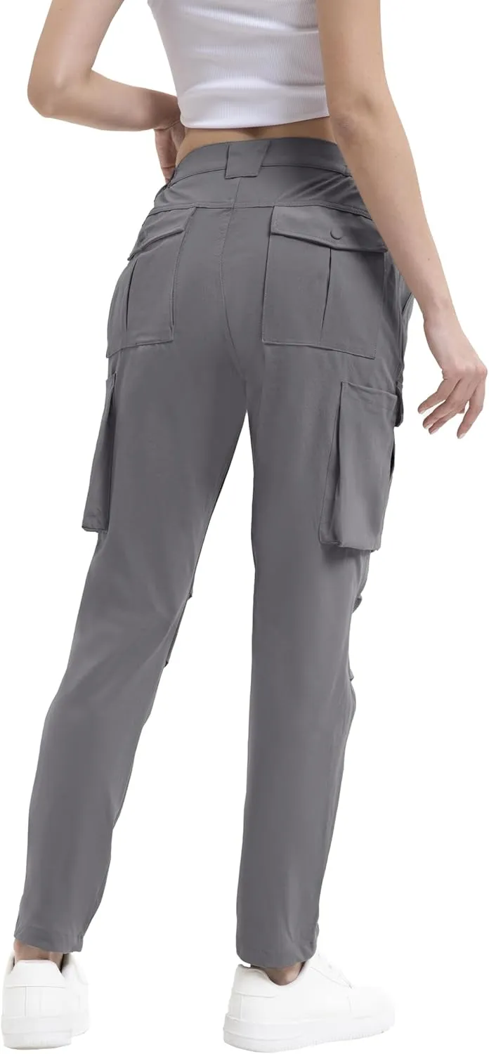 Arunlluta Women's Hiking Pants Stretch Cargo Tactical Pants Women Quick Dry Lightweight Casual Work Pants with 9 Pockets