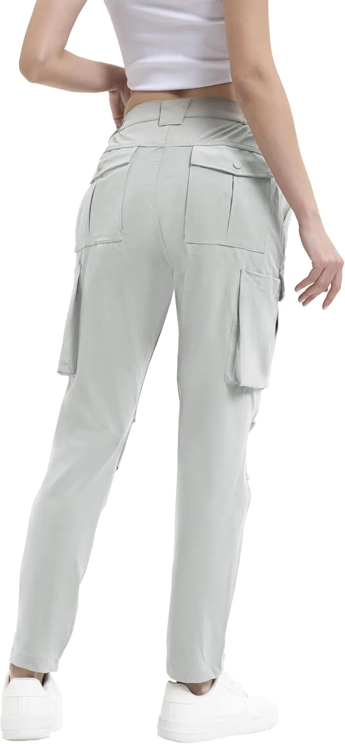 Arunlluta Women's Hiking Pants Stretch Cargo Tactical Pants Women Quick Dry Lightweight Casual Work Pants with 9 Pockets