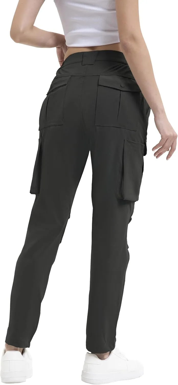 Arunlluta Women's Hiking Pants Stretch Cargo Tactical Pants Women Quick Dry Lightweight Casual Work Pants with 9 Pockets