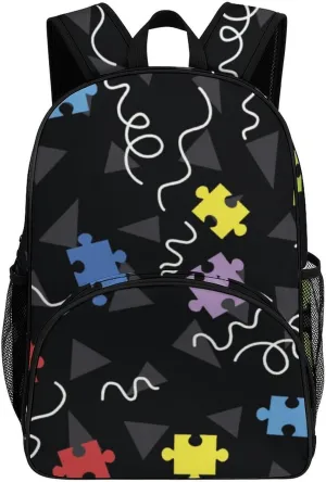 Autism Awareness Month Backpack for Worker Teacher Business Hiking Travel Bag Shoulders Bag