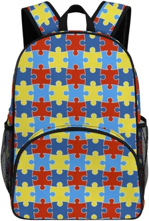 Autism Awareness Month Backpack for Worker Teacher Business Hiking Travel Bag Shoulders Bag