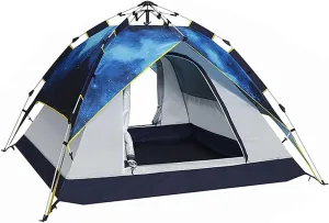 Automatic Instant Pop Up Tent 3-4 Person, Camping Dome Tent Lightweight Portable Easy Set Up for Outdoor Holiday Travel