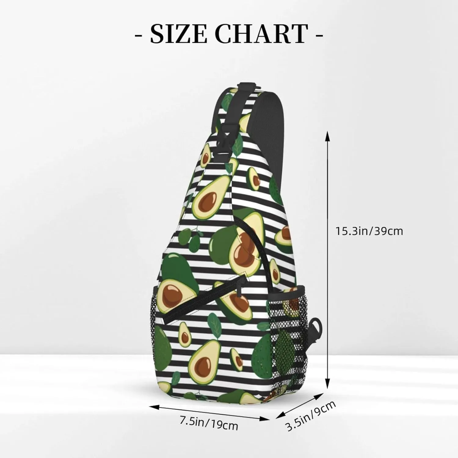 Avocado Crossbody Sling Backpack Sling Bag Adjustable Chest Shoulder Daypack For Women Men