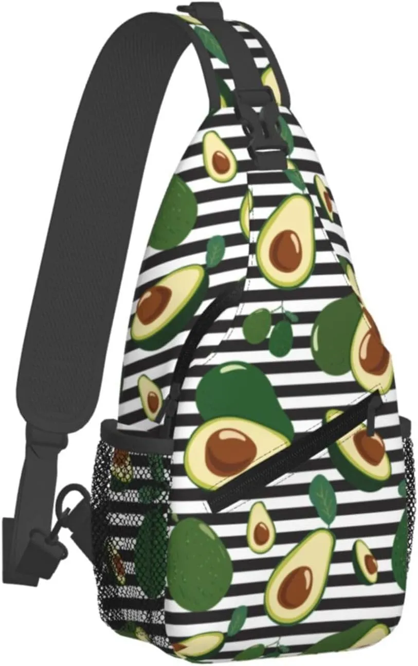 Avocado Crossbody Sling Backpack Sling Bag Adjustable Chest Shoulder Daypack For Women Men