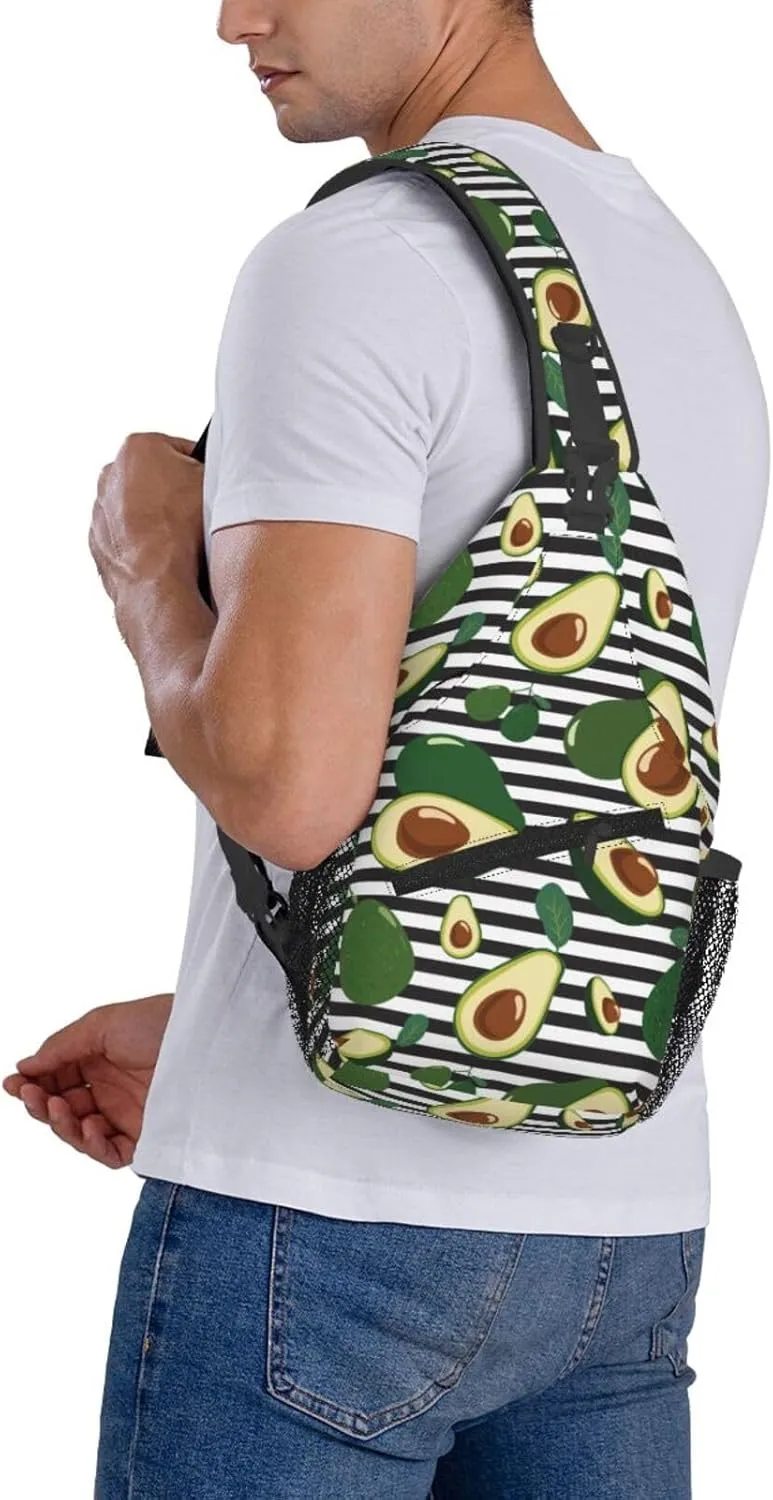 Avocado Crossbody Sling Backpack Sling Bag Adjustable Chest Shoulder Daypack For Women Men