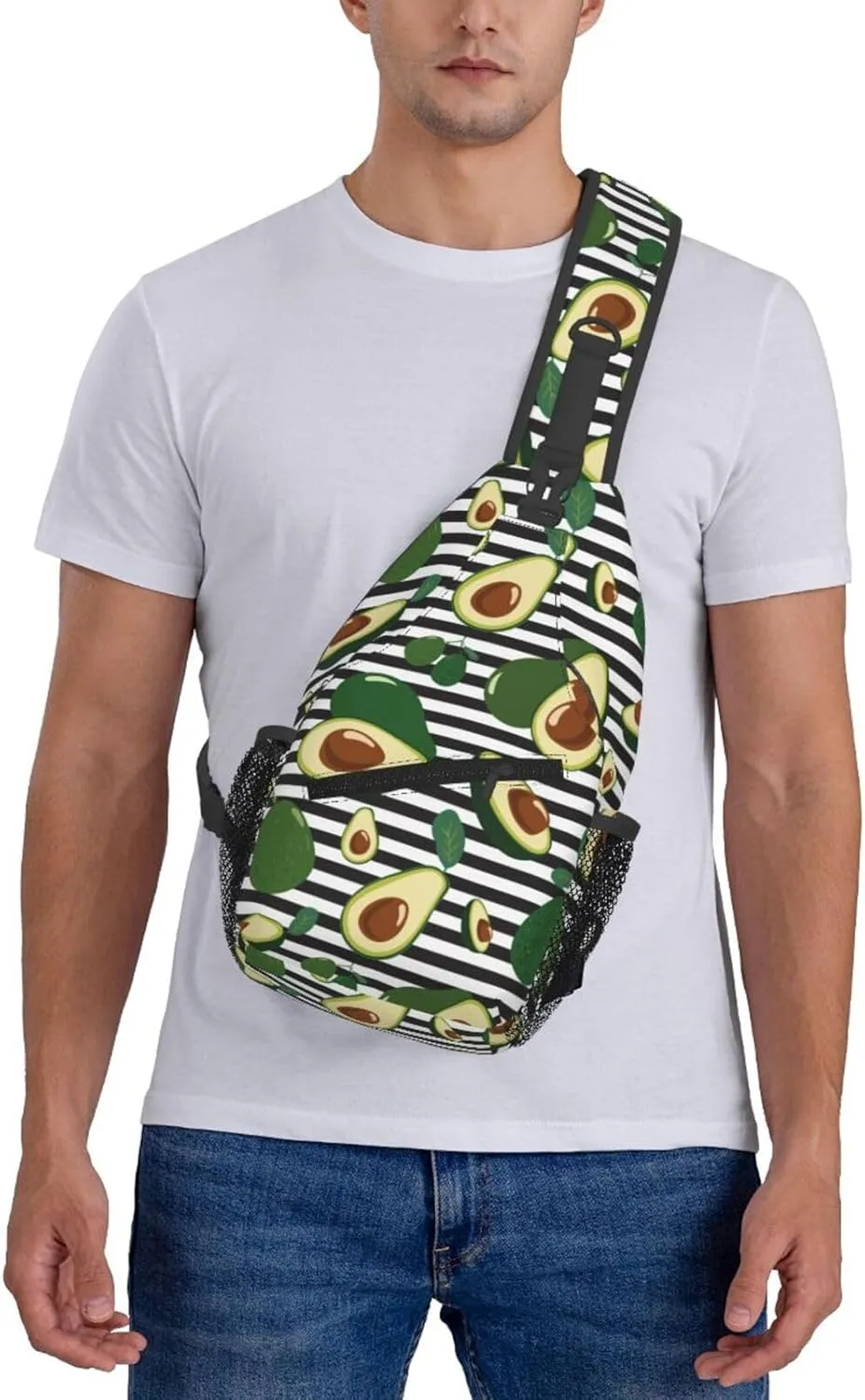 Avocado Crossbody Sling Backpack Sling Bag Adjustable Chest Shoulder Daypack For Women Men