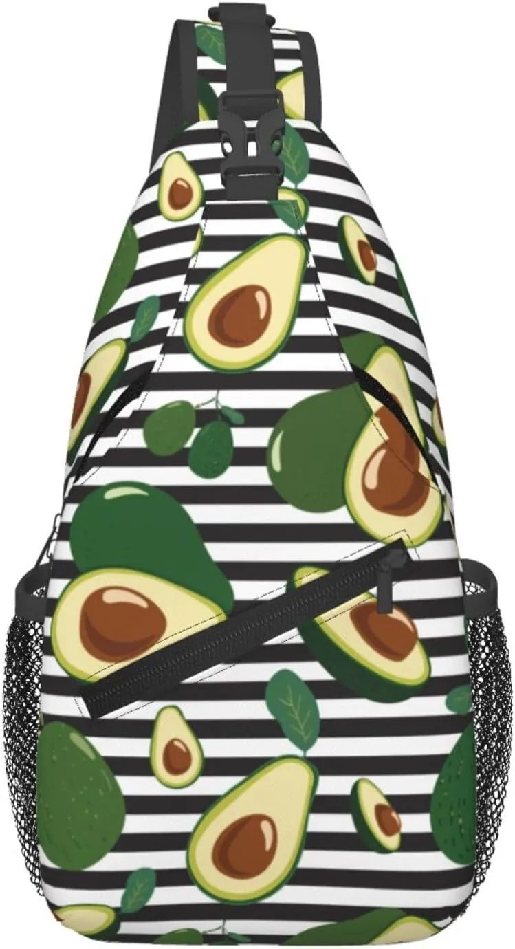 Avocado Crossbody Sling Backpack Sling Bag Adjustable Chest Shoulder Daypack For Women Men