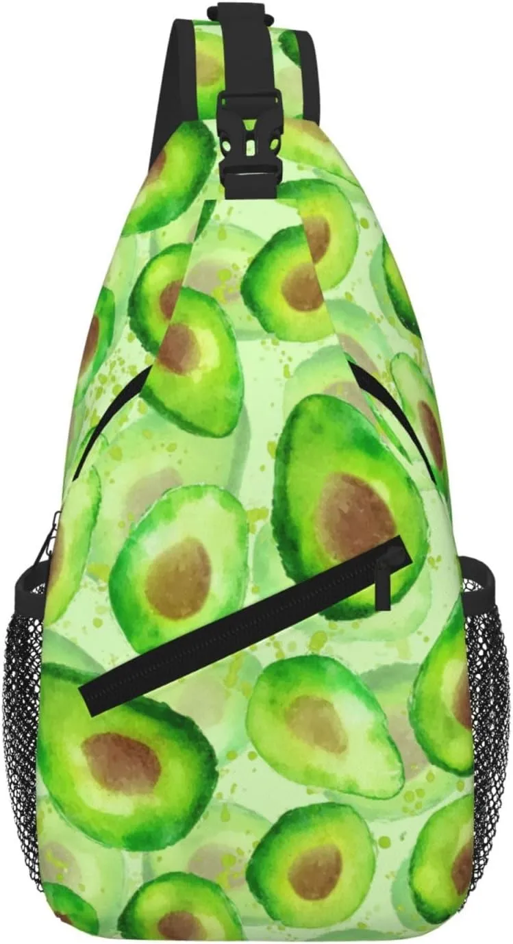 Avocado Sling Bag Crossbody Backpack Shoulder Daypack Multipurpose Cross Body Chest Bag for Men Women Travel Hiking Sports Gym