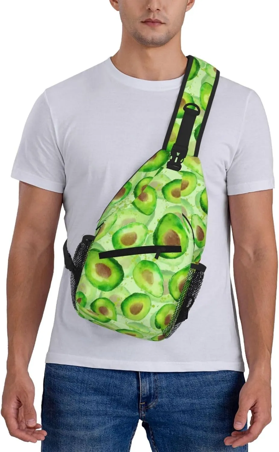 Avocado Sling Bag Crossbody Backpack Shoulder Daypack Multipurpose Cross Body Chest Bag for Men Women Travel Hiking Sports Gym