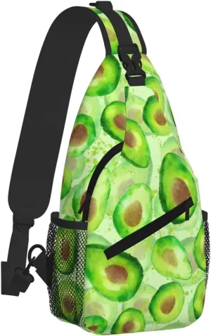 Avocado Sling Bag Crossbody Backpack Shoulder Daypack Multipurpose Cross Body Chest Bag for Men Women Travel Hiking Sports Gym