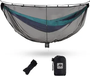 AYAMAYA Hammock Bug Net - 11.15ft Superfine Mosquito Net for Hammocks,w/Double-Sided Zipper, Lightweight Portable Hammock Netting,Fast and Easy Set Up, Fits All Camping Hammocks