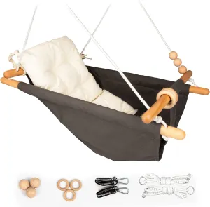 Baby Swing for Indoor and Outdoor Use - Canvas Hammock for Toddlers, Hanging Seat with Safety Belt, Tree Swing Gift for Boys and Girls