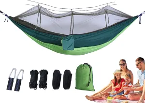 Backpack Hammock with Net, Fly Net, Camping Hammock - Easy to Set Up Portable Camping Gear for Travel - Lightweight Hammock Bed, Heavy Duty Camping Equipment for Outdoor Camping