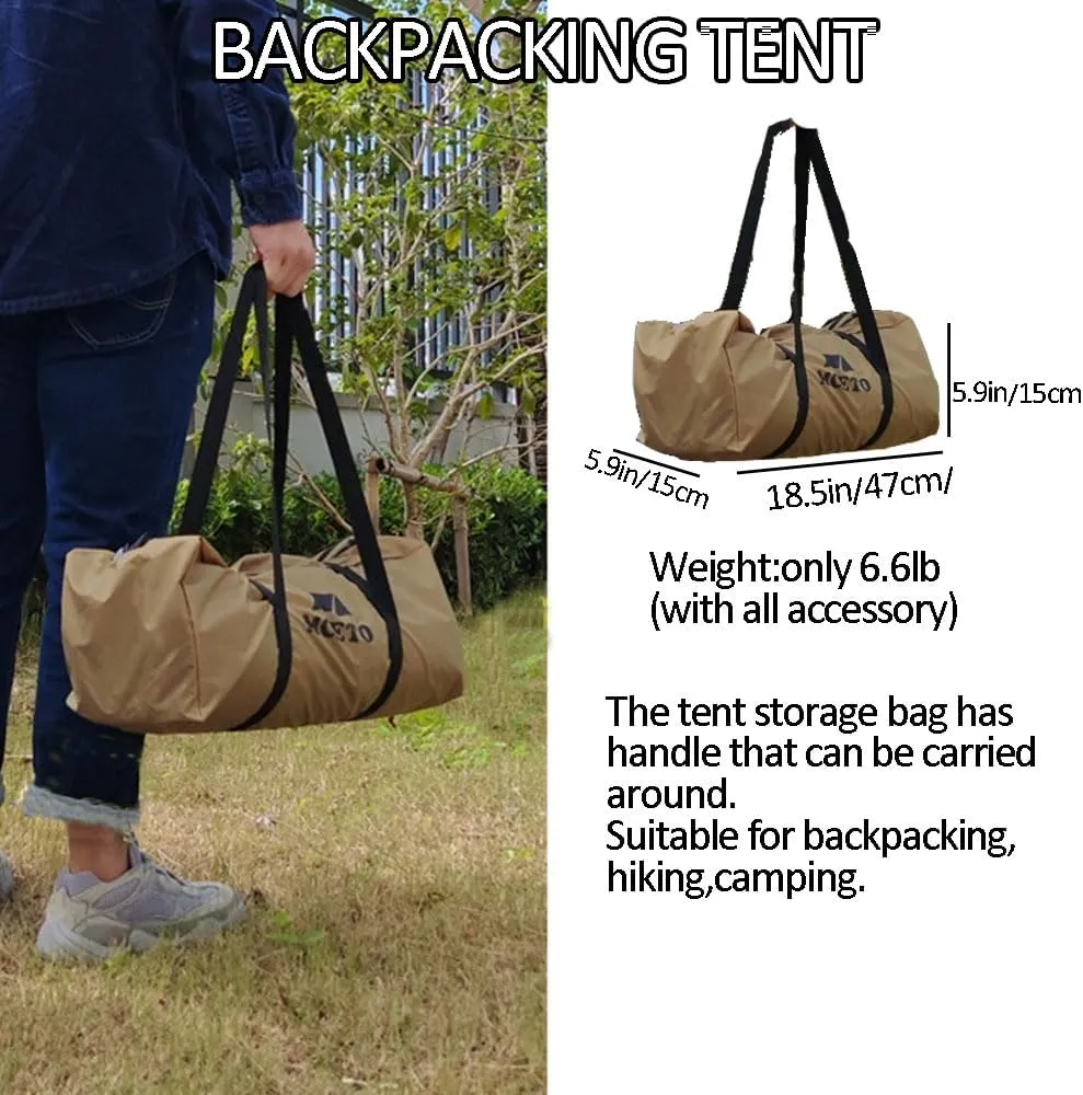 Backpacking Yurts Tent-Lightweight 4 Season Tents with Stove Jack, 1-3 Person Waterproof Hot Tent for Camping, Hiking, Outdoor Hunting, 6.6LB/10.5FT