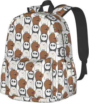 Backpacks We Bare Anime Bears Adjustable Laptop Backpack Double Shoulder Bag for Women Men Climbing Shopping Work