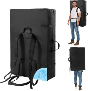 BALAPET Tri-Fold Bouldering Crash Pad with Adjustable Shoulder Strap, 4 Inch Thick High-Density Foam Rock Climbing Crash Mat for Protection, Portable and Easy to Carry, Perfect for Indoor & Outdoor