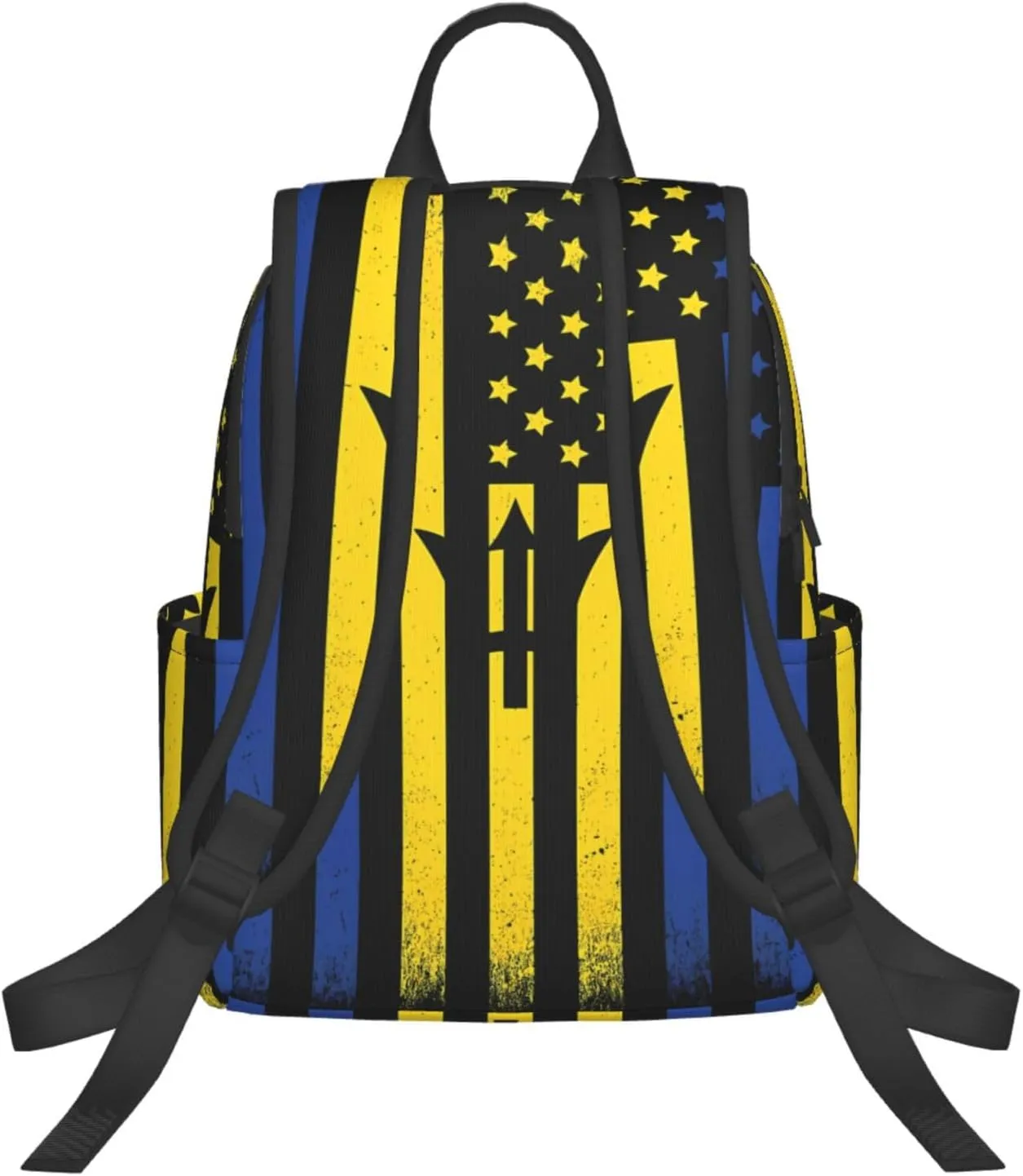 Barbadian American Flag Travel Backpacks Casual Laptop Backpack Sport Rucksack Large Capacity Daypack Multi-Pockets Adjustable Strap Bag for Working Hiking