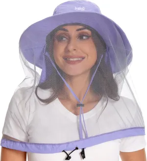 BASSDASH UPF 50  Mosquito Sun Hat with Hidden Head Net and Neck Flap for Men Women Outdoor Fishing Hiking Camping FH16