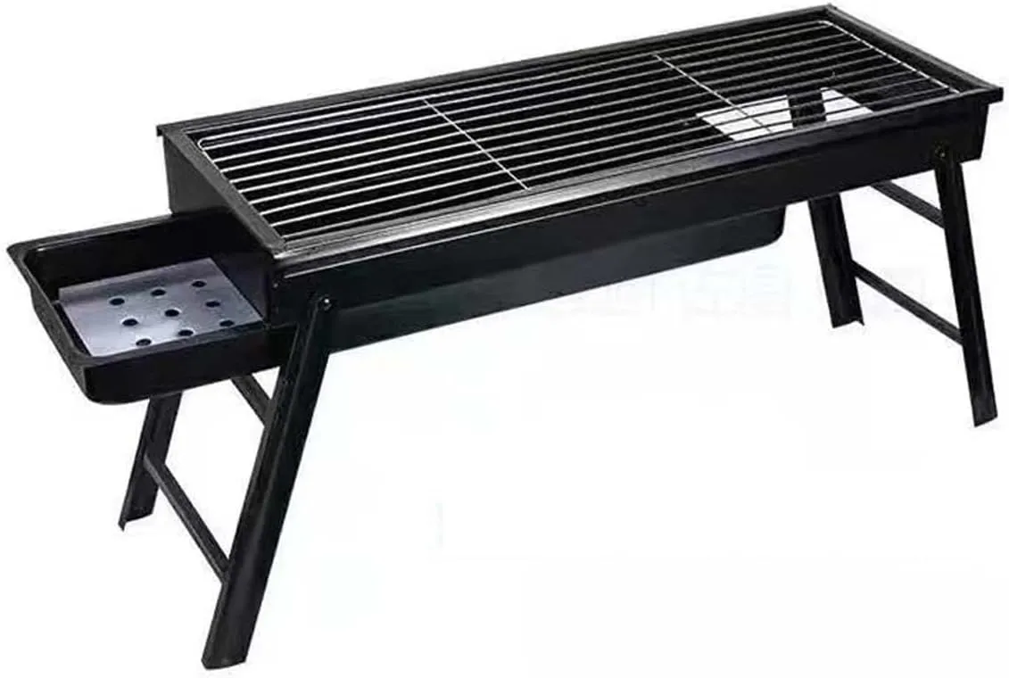 BBQ Stove Wood Burning Stove Folding Flatpack Stove, Portable fire Pit Compact Portable Wood Stove for Camping, Hiking, BBQ, Survival Cooking