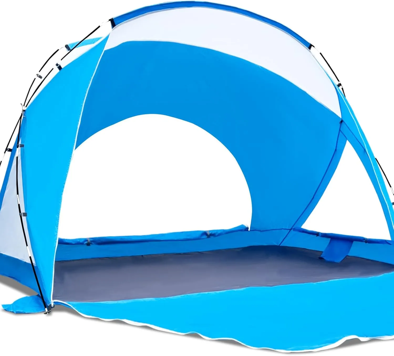 Beach Tent, Portable Sun Shelter for 2/3/4/6-8 Person with UPF 50  UV Protection, Easy Setup Waterproof Beach Shade Canopy Cabana for Family Outdoor and Picnics, Fishing with Carrying Bag